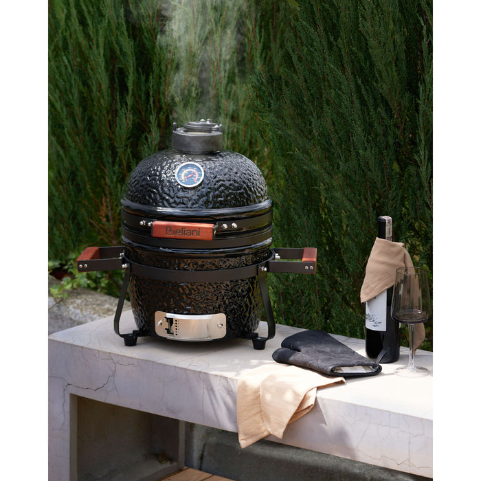 Beliani - KAMADO - Mini houtskoolgrill - Zwart - Keramiek