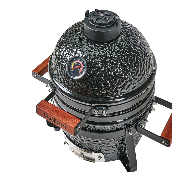 Beliani - KAMADO - Mini houtskoolgrill - Zwart - Keramiek