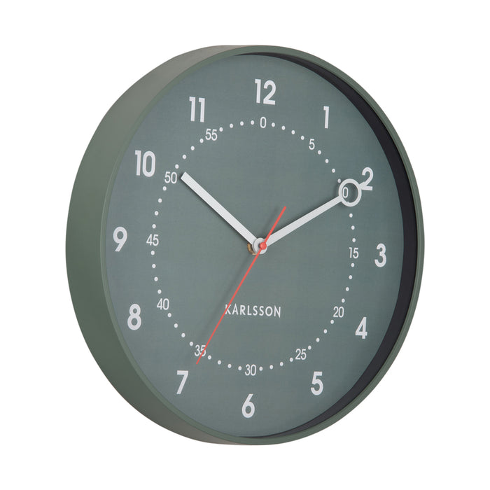 Karlsson - Wandklok Fresco - Jungle groen- Ø31,5cm