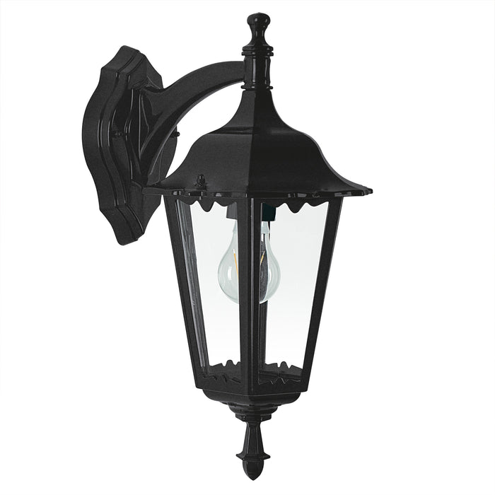 KS Verlichting Ancona Muurlamp hang Zwart met 8W Bewegingssensor LED