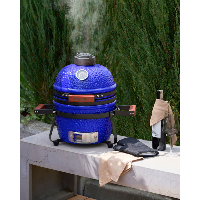 Beliani - KAMADO - Mini houtskoolgrill - Blauw - Keramiek