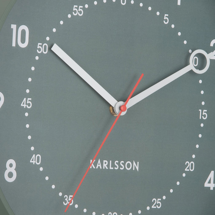 Karlsson - Wandklok Fresco - Jungle groen- Ø31,5cm