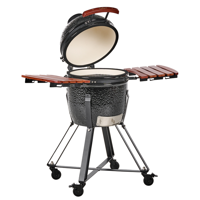 Beliani - KAMADO - Houtskoolgrill - Zwart - Keramiek