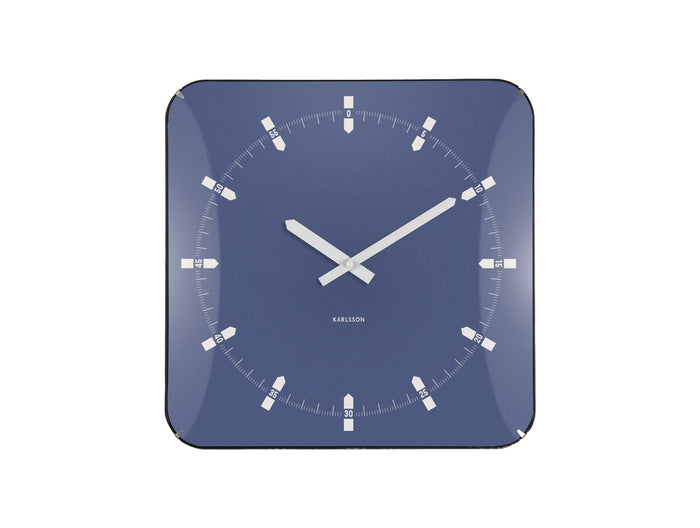 Karlsson - Wandklok Sucinto Dome Vierkant - Navy blue