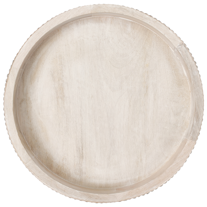 Beliani - MANSOURA - Dienblad set van 2 - Lichtbruin - Mangohout