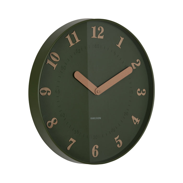 Karlsson - Wandklok Amena - Luxury green- Ø40cm