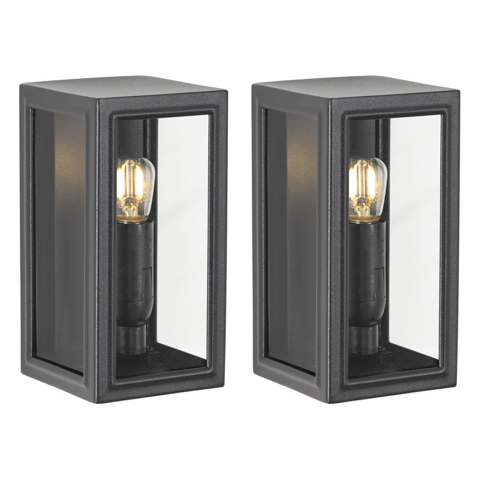 KS Verlichting 2x Spark Mini  Muurlamp Zwart met LED