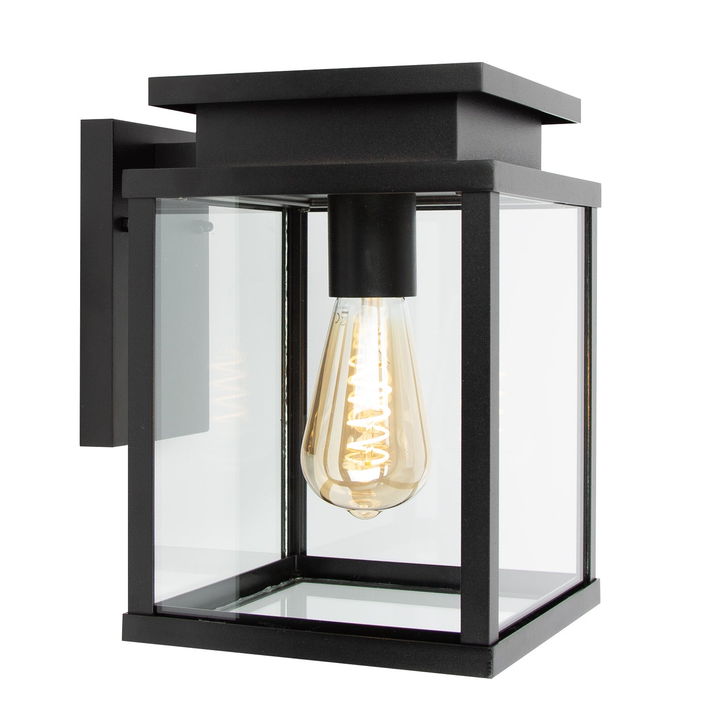 KS Verlichting Leicester Muurlamp Zwart met Bewegingssensor LED