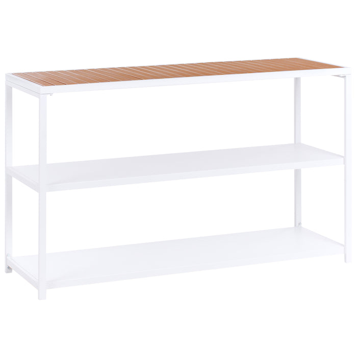 Beliani-AVETRANA-Buitenkeuken set kraan bar-Lichthout|Wit-Staal