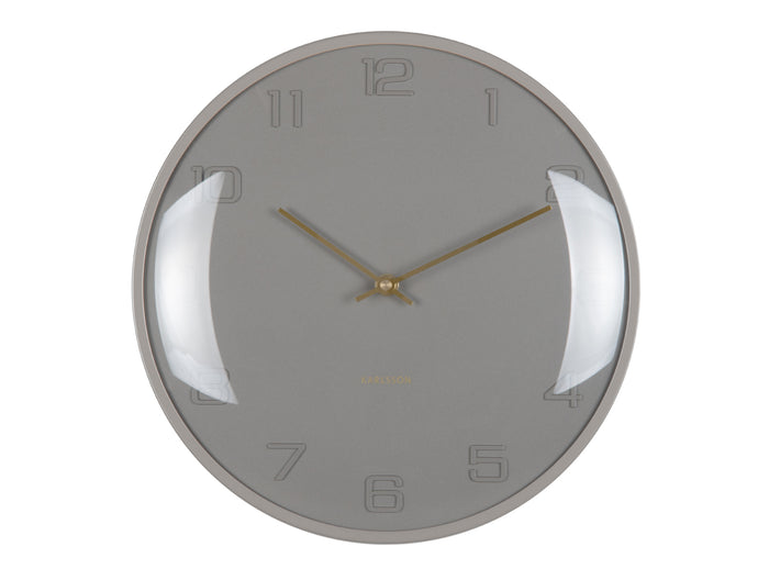 Karlsson - Wandklok Fuerte Dome - Clay grey- Ø30,5cm