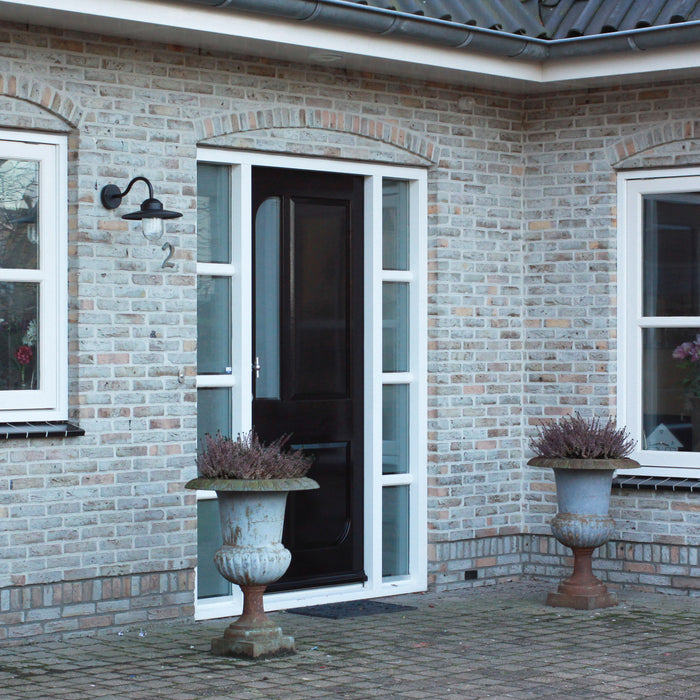 KS Verlichting Dolce Retro Muurlamp Zwart met 8W Bewegingssensor LED