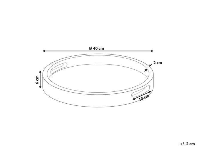 Beliani - DAMANHUR - Dienblad - Lichtbruin - Mangohout
