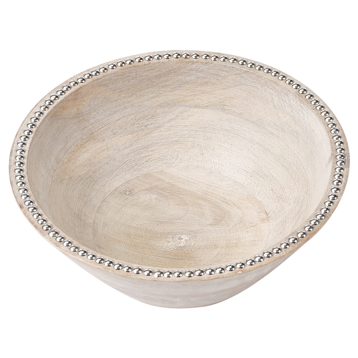 Beliani - LUXOR - Set van 2 schalen - Lichtbruin - Mangohout