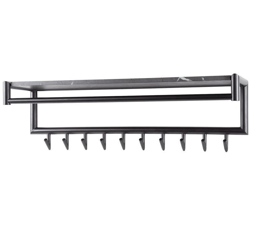 LT-Luce Kapstok 10 Haaks Roede - Hoedenplank Donkergrijs