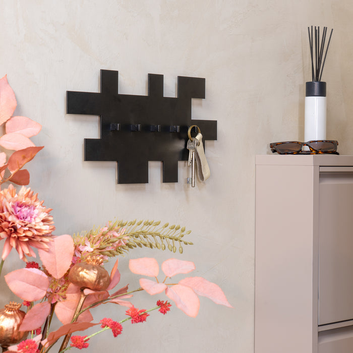 Spinder Design kapstok Tetromino - Zwart - 5 haken