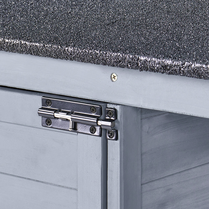 Beliani - CENGIO - Gereedschapsschuur - Grijs - Dennenhout