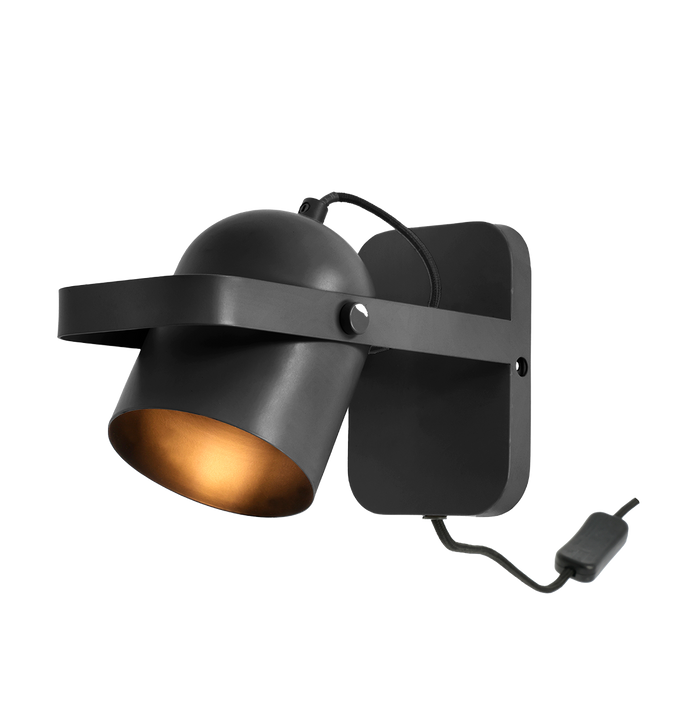 Villa Collection Nesvik Kantelbare Metalen Wandlamp Zwart