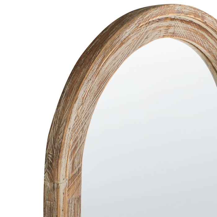 Beliani - COIGNY - Wandspiegel - Lichtbruin - Hout