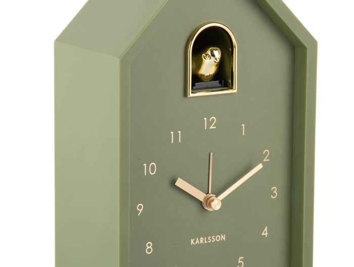Karlsson - Wekker Modern Cuckoo Oro - Luxury green
