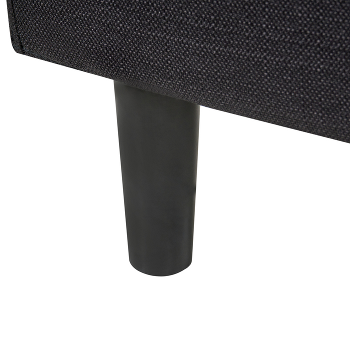 Beliani - FITOU - Bedframe hoes - Zwart - 120 x 200 cm - Polyester