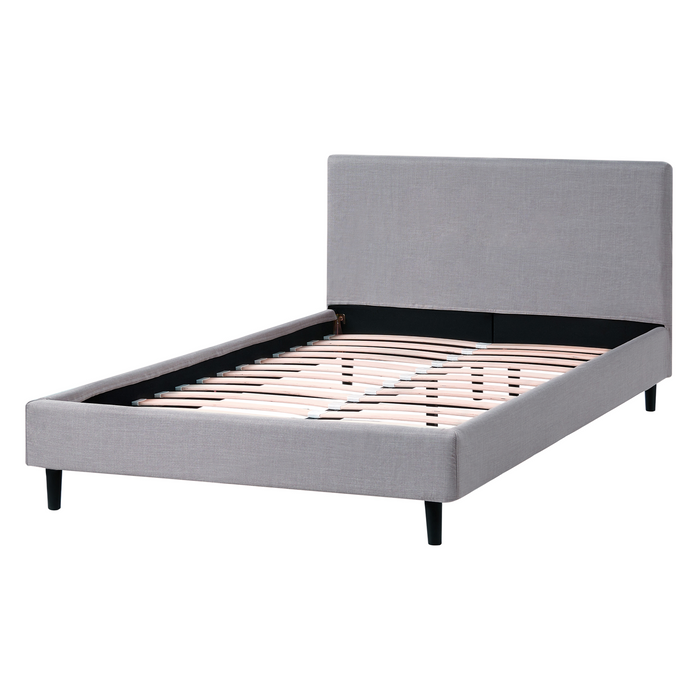 Beliani-FITOU-Bedframe hoes-Lichtgrijs-120 x 200 cm-Polyester