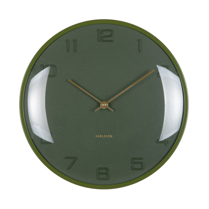 Karlsson - Wandklok Fuerte Dome - Luxury green- Ø30,5cm