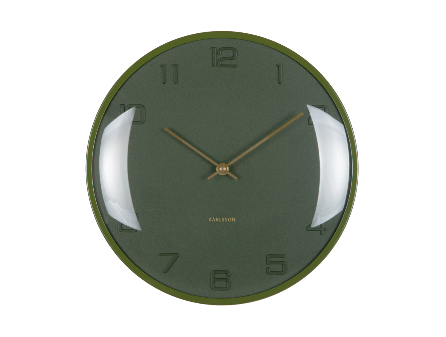 Karlsson - Wandklok Fuerte Dome - Luxury green- Ø30,5cm