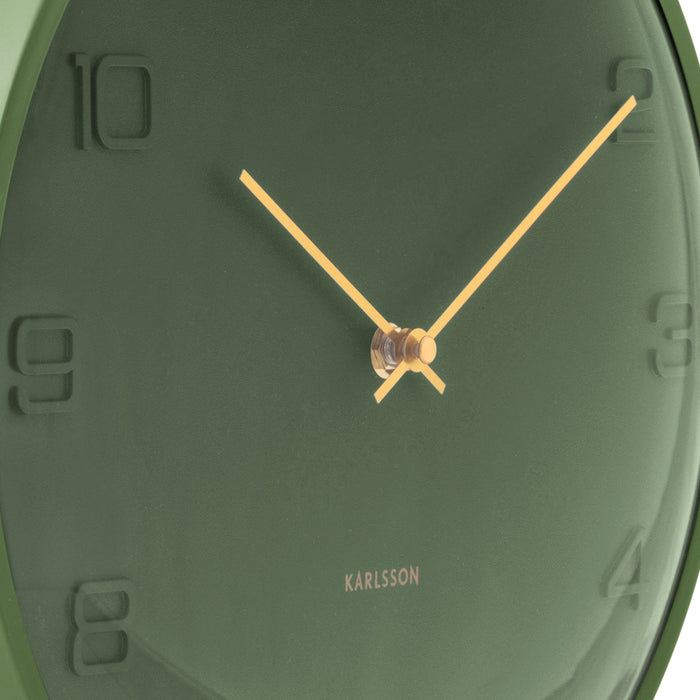Karlsson - Wandklok Fuerte Dome - Luxury green- Ø30,5cm