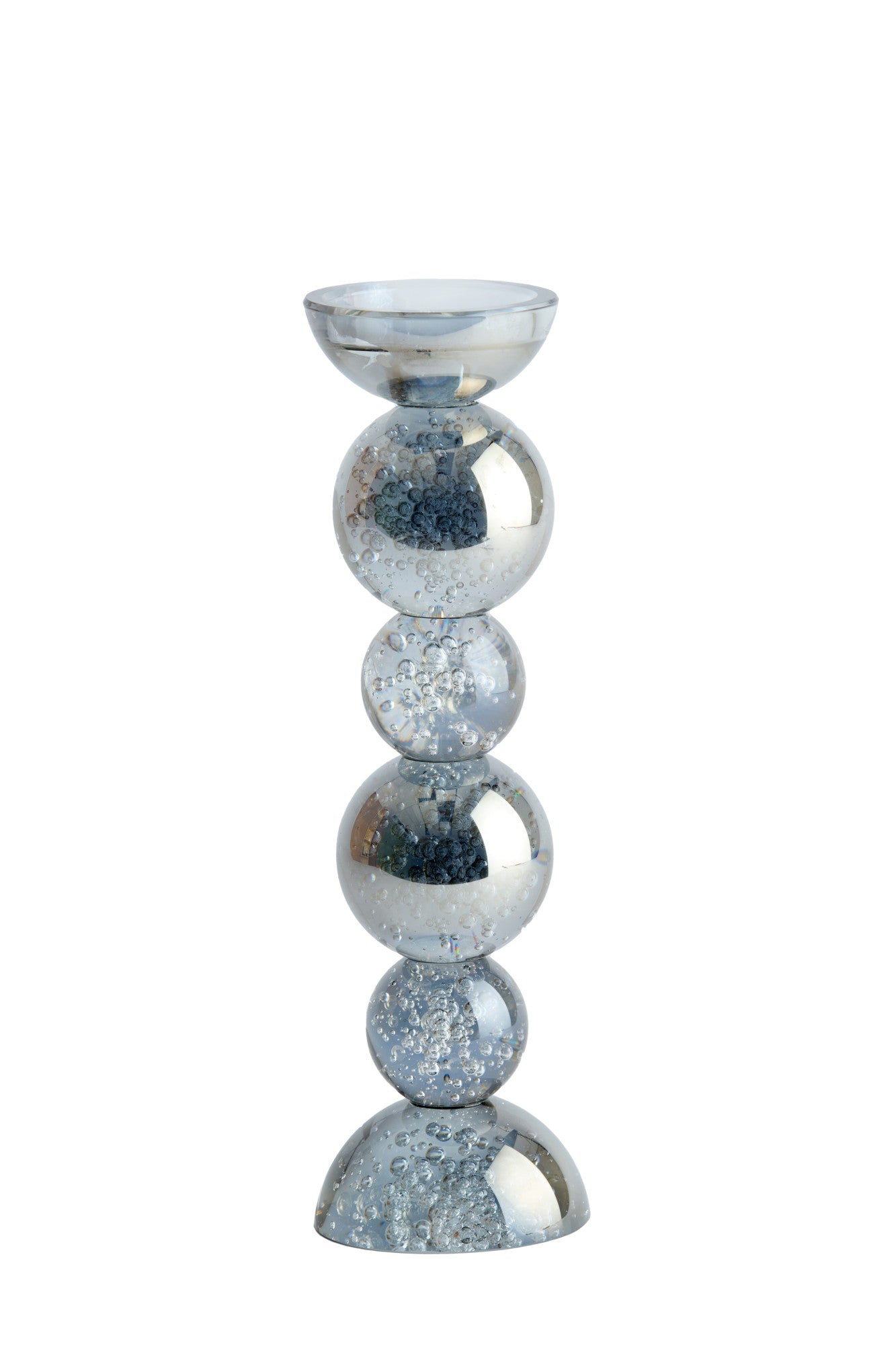 Light & Living - Kaarsenhouder ITINGA - Ø9.5x34 cm - Grijs