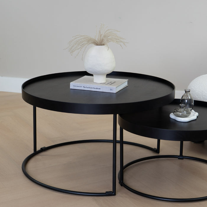 QUVIO Japandi vaas bolvormig keramiek - Gebroken wit - 21 cm