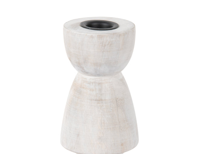 Present Time - Kandelaar Modelar Small - White wash