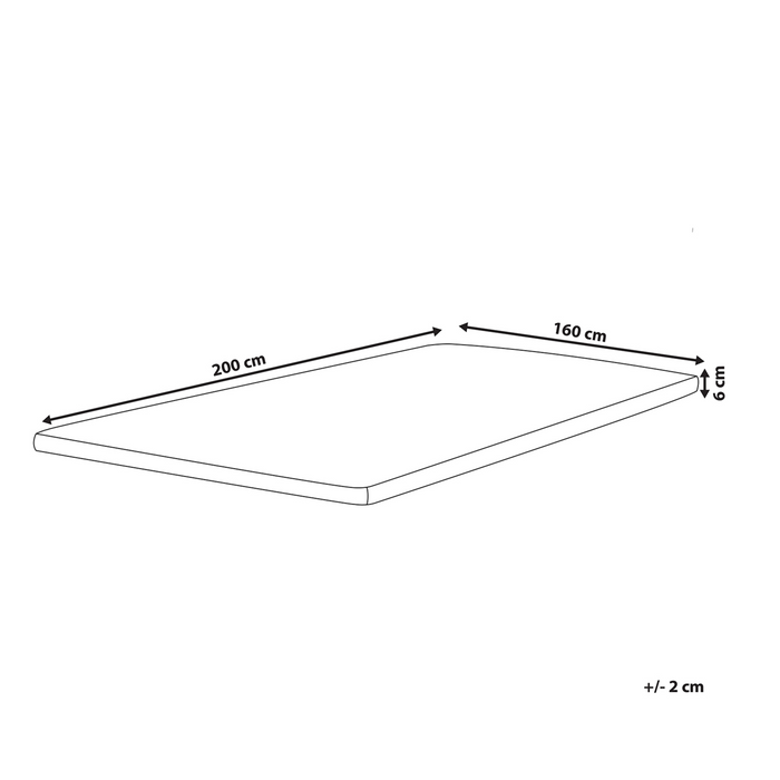 Beliani - GRACIOUS - Matrastopper - Wit - 160 x 200 cm - Latex