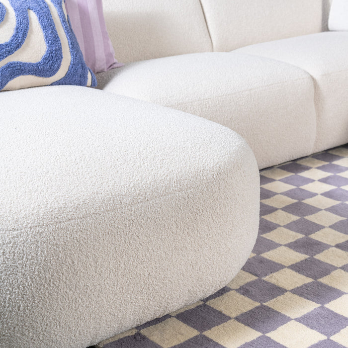 by fonQ Soft U-bank Rechts - Bouclé - Crème