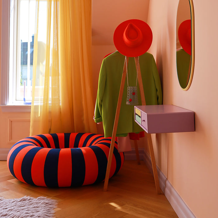 Studio About Float Poef Large - Dark Blue / Red