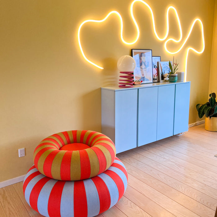 Studio About Float Poef Medium - Blue / Red