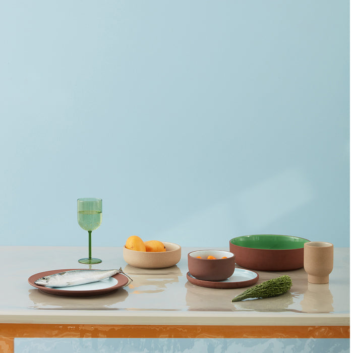 Studio About Clayware Diep Bord - Set van 2 - Sand