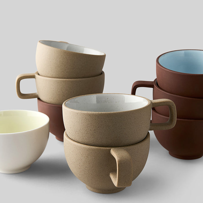 Studio About Clayware Koffiemok - Set van 2 - Sand