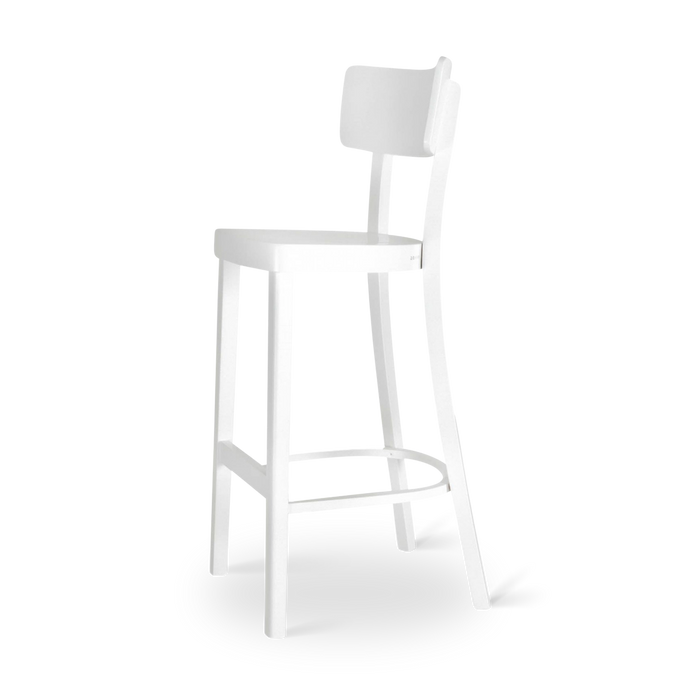 Fameg Felix houten barkruk wit - 75 cm