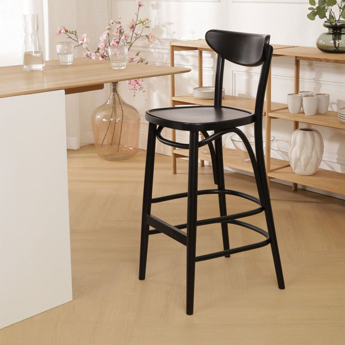 Fameg Musa houten barkruk zwart - 75 cm