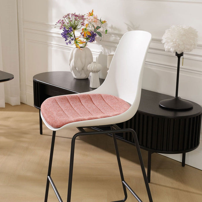 Nolon Nino-Liv Barkruk Wit - Terracotta Kussen - Zwart Frame - 65cm