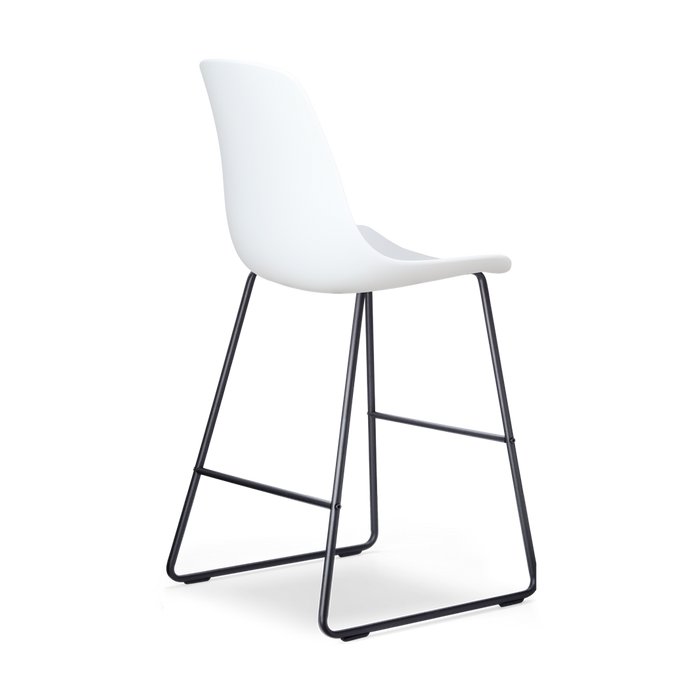 Nolon Nino-Pip Barkruk Wit - Kunststof - Zwart Onderstel - 65 cm