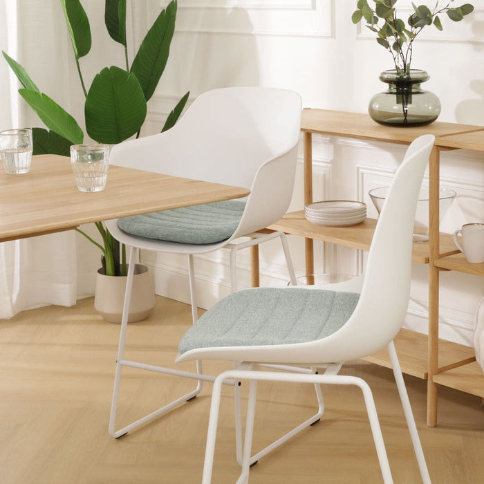 Nolon Nino-Liv Barkruk Wit - Zacht Groen Kussen - Wit Frame - 65 cm