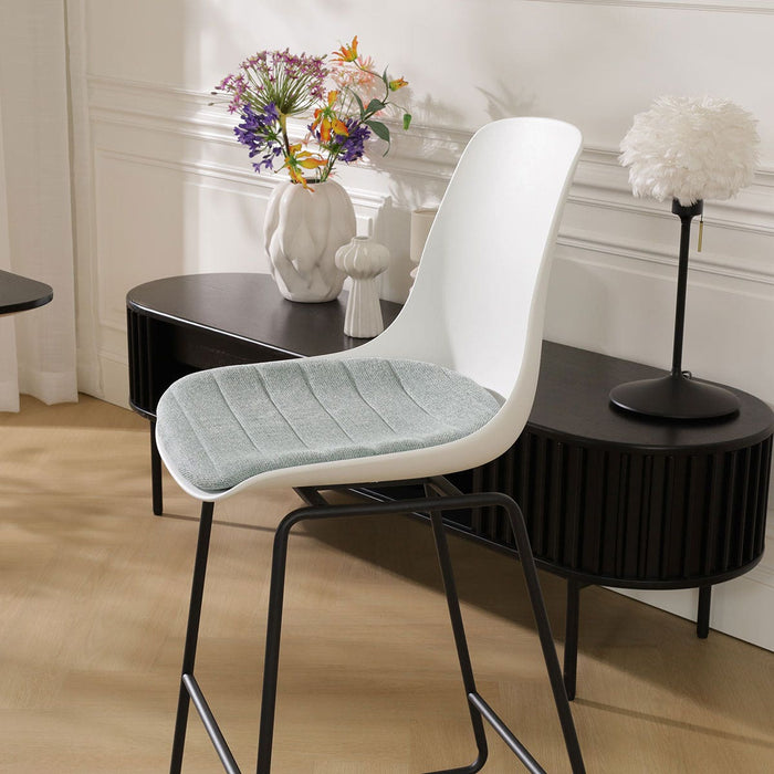 Nolon Nino-Liv Barkruk Wit - Zacht Groen Kussen - Zwart Frame - 65cm