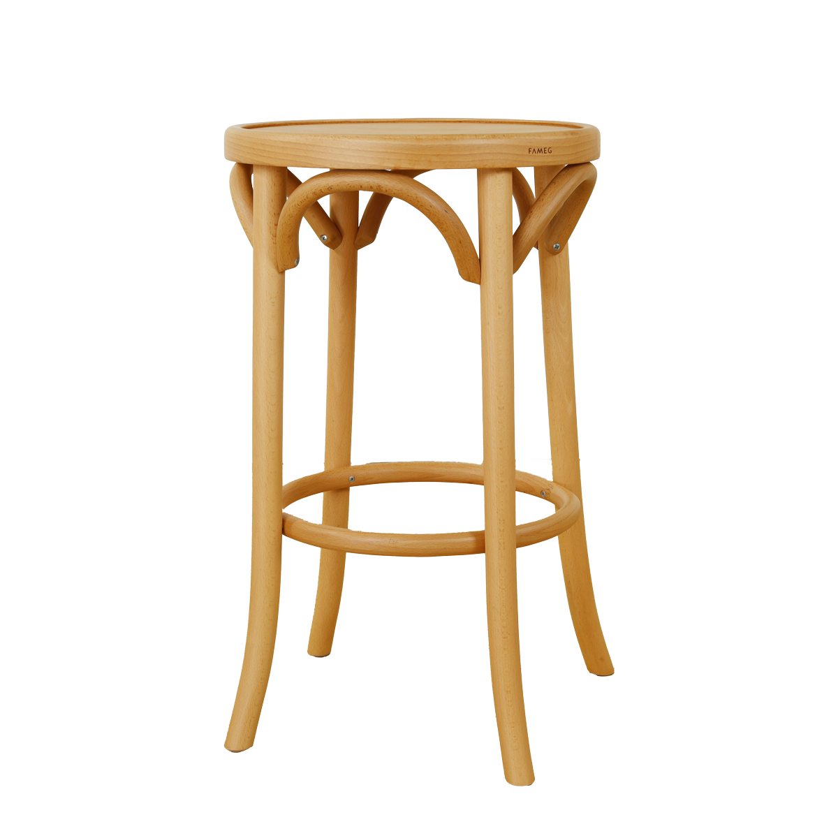 Fameg Diana houten barkruk naturel - 61 cm