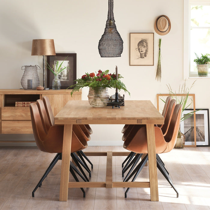 Rowico Home Brooklyn Houten Eettafel 220 x 95 cm - Naturel