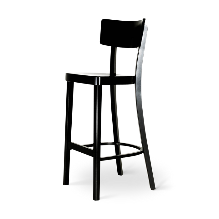 Fameg Felix houten barkruk zwart gebeitst - 75 cm