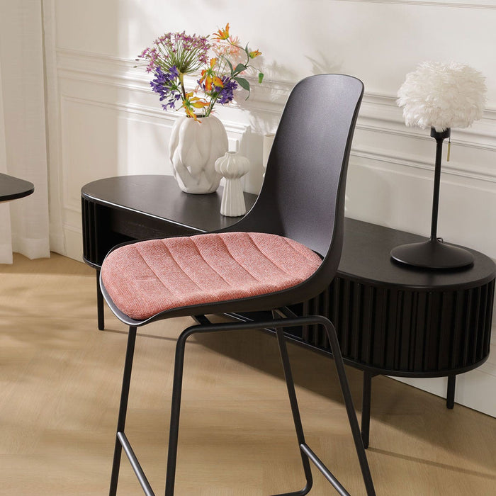 Nolon Nino-Liv Barkruk Zwart - Terracotta Kussen - Zwart Frame - 75 cm