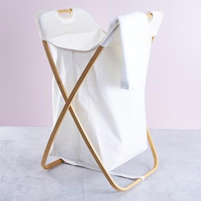 Lisomme Joost katoenen staande wasmand wit