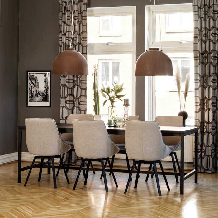 Rowico Home Everett Houten Eettafel  220 x 100 cm - Zwart