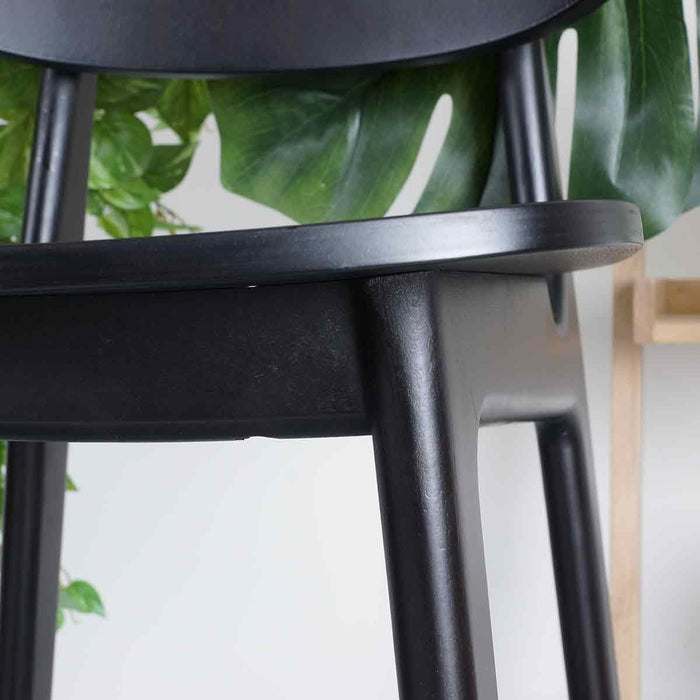 Bosse & Bo Bonn houten barkruk zwart gebeitst - 77 cm